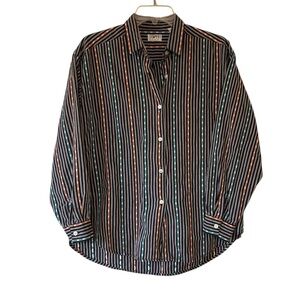 Vintage Esprit Striped Button Down Shirt Sz Medium